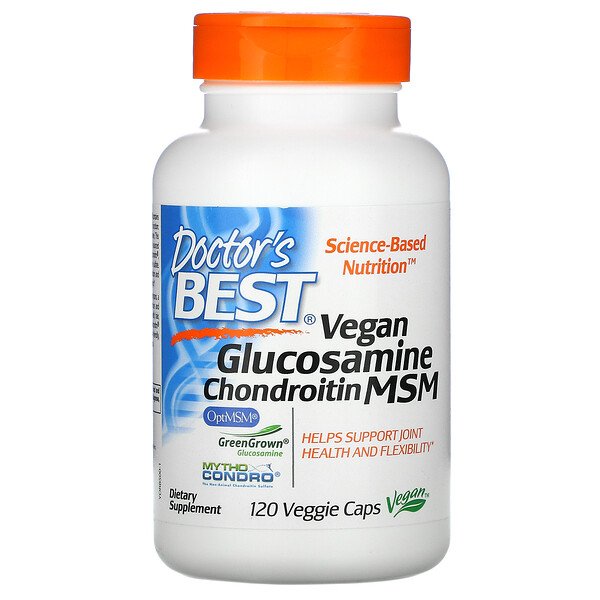 Doctor's Best, Vegan Glucosamine Chondroitin MSM, 120 Veggie Caps 1 Doctor's Best, Vegan Glucosamine Chondroitin MSM, 120 Veggie Caps