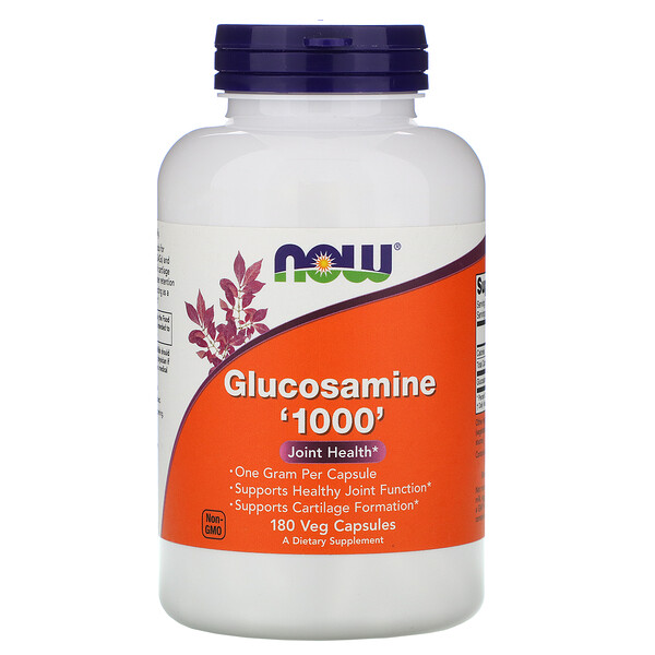 NOW Foods, Glucosamine '1000', 180 Veg Capsules 1 NOW Foods, Glucosamine '1000', 180 Veg Capsules