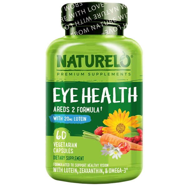 NATURELO, Eye Health Areds 2 Formula, 60 Vegetarian Capsules 1 NATURELO, Eye Health Areds 2 Formula, 60 Vegetarian Capsules