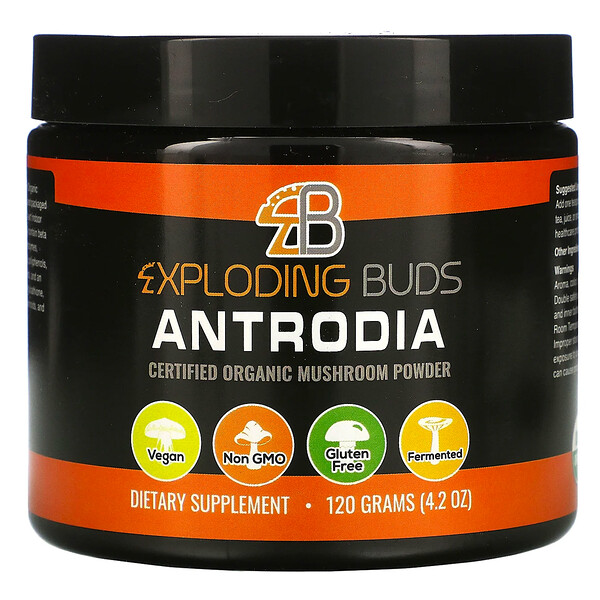 Exploding Buds, Antrodia, Certified Organic Mushroom Powder, 4 Exploding Buds, Antrodia, Certified Organic Mushroom Powder, 4.2 oz (120 g)