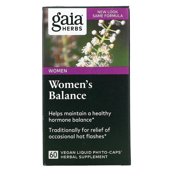 Gaia Herbs, Women's Balance, 60 Vegan Liquid Phyto-Caps 1 Gaia Herbs, Women's Balance, 60 Vegan Liquid Phyto-Caps