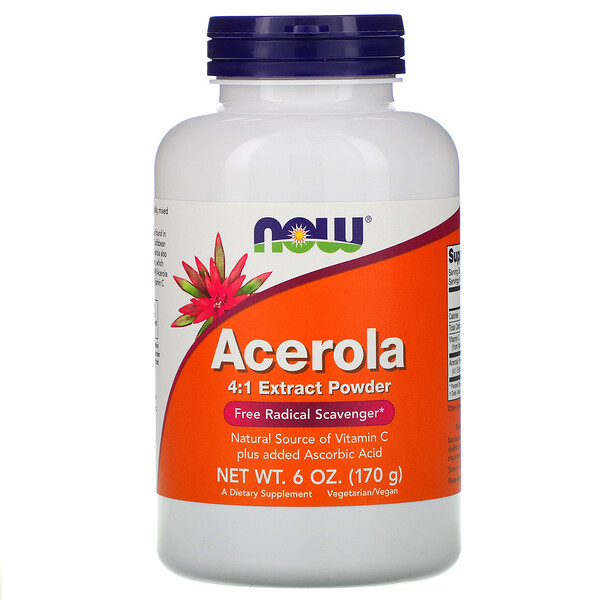 NOW Foods, Acerola 4:1 Extract Powder, 6 oz (170 g) 1 NOW Foods, Acerola 4:1 Extract Powder, 6 oz (170 g)