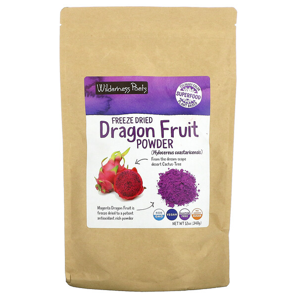Wilderness Poets, Freeze Dried Dragon Fruit Powder, 12 oz (340 g)Singapore