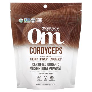 Om Mushrooms, Cordyceps, Certified Organic Mushroom Powder, 7.05 oz (200 g)