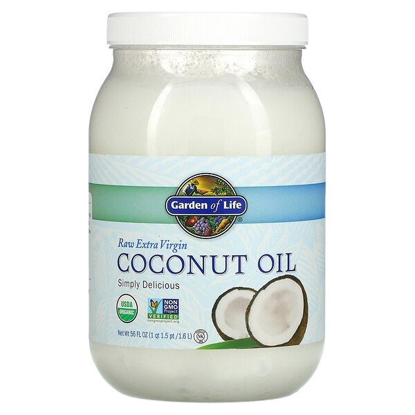 Garden of Life, Raw Extra Virgin Coconut Oil, 56 fl oz (1 Garden of Life, Raw Extra Virgin Coconut Oil, 56 fl oz (1.6 l)