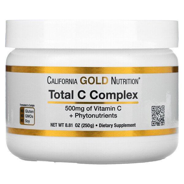 California Gold Nutrition, Total C Complex, Vitamin C + Phytonutrients, 500 mg, 8 California Gold Nutrition, Total C Complex, Vitamin C + Phytonutrients, 500 mg, 8.81 oz (250 g)