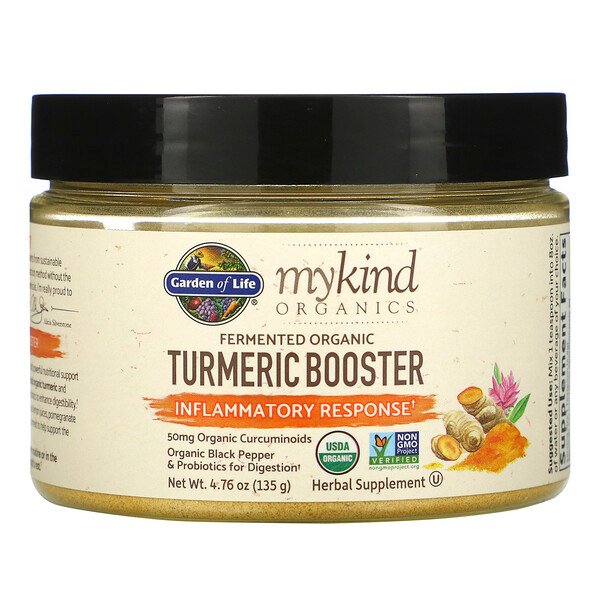 Garden of Life, MyKind Organics, Fermented Organic Turmeric Boost, Inflammatory Response, 4 Garden of Life, MyKind Organics, Fermented Organic Turmeric Boost, Inflammatory Response, 4.76 oz (135 g)