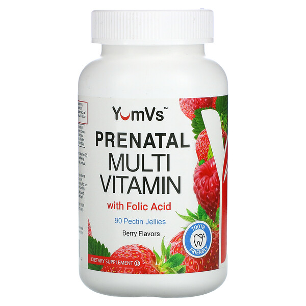 YumV's, PreNatal Multivitamin with Folic Acid, Berry, 90 Pectin Jellies 1 YumV's, PreNatal Multivitamin with Folic Acid, Berry, 90 Pectin Jellies