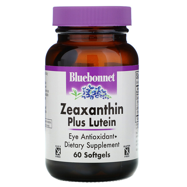 Bluebonnet Nutrition, Zeaxanthin Plus Lutein, 60 Softgels 1 Bluebonnet Nutrition, Zeaxanthin Plus Lutein, 60 Softgels