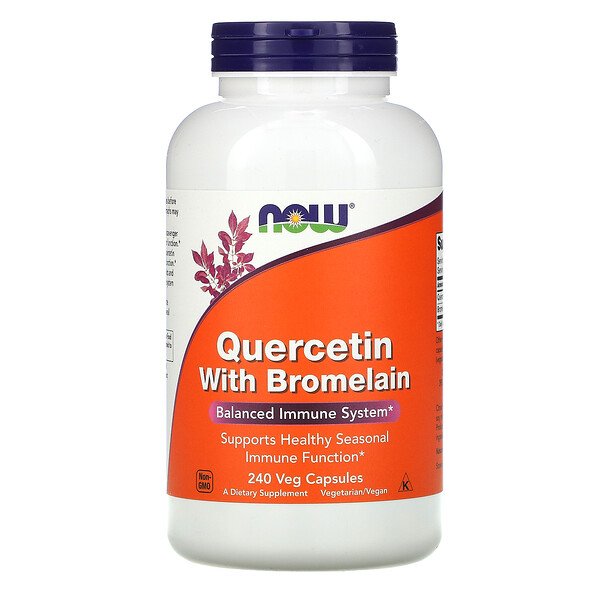 NOW Foods, Quercetin with Bromelain, 240 Veg Capsules 1 NOW Foods, Quercetin with Bromelain, 240 Veg Capsules