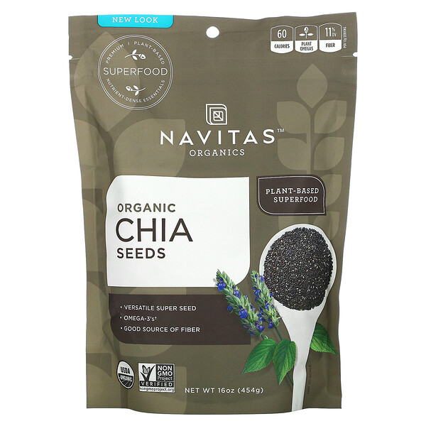 Navitas Organics, Organic Chia Seeds, 16 oz (454 g) 1 Navitas Organics, Organic Chia Seeds, 16 oz (454 g)