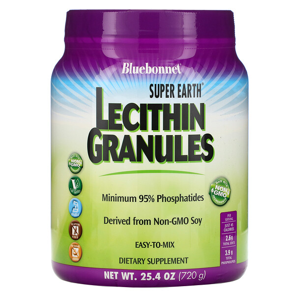 Bluebonnet Nutrition, Super Earth, Lecithin Granules, 1 Bluebonnet Nutrition, Super Earth, Lecithin Granules, 1.6 lbs (720 g)