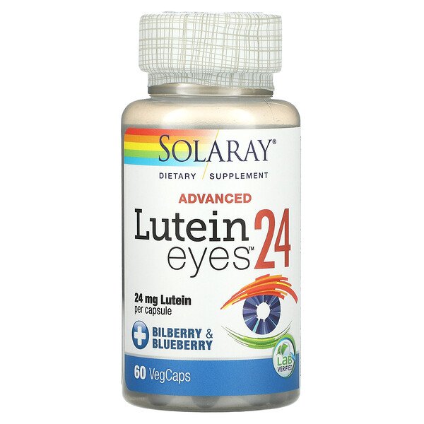 Solaray, Advanced, Lutein Eyes 24, 24 mg, 60 VegCaps 1 Solaray, Advanced, Lutein Eyes 24, 24 mg, 60 VegCaps