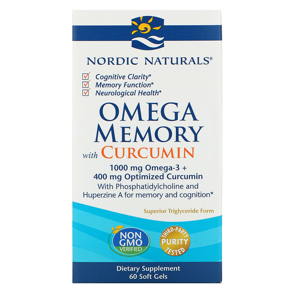 Nordic Naturals, Omega Memory with Curcumin, 500 mg, 60 Soft Gels 1 Nordic Naturals, Omega Memory with Curcumin, 500 mg, 60 Soft Gels