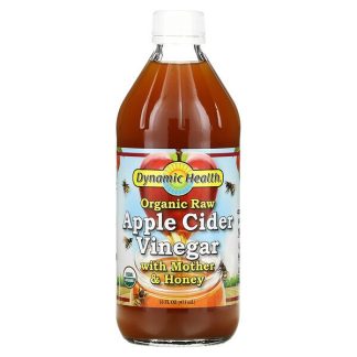 Dynamic Health Laboratories, Organic Raw Apple Cider Vinegar with Mother & Honey, 16 fl oz (473 ml)