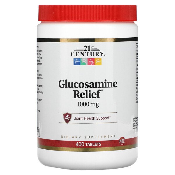 21st Century, Glucosamine Relief, 1,000 mg, 400 Tablets 1 21st Century, Glucosamine Relief, 1,000 mg, 400 Tablets