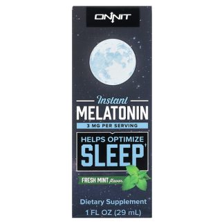 Onnit, Instant Melatonin, Fresh Mint, 3 mg, 1 fl oz (29 ml)