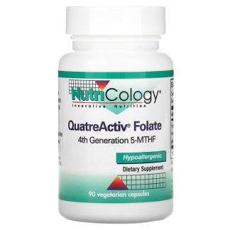 Nutricology, QuatreActiv Folate, 90 Vegetarian Capsules