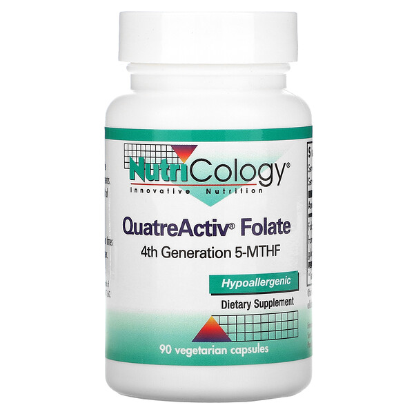 Nutricology, QuatreActiv Folate, 90 Vegetarian Capsules 1 Nutricology, QuatreActiv Folate, 90 Vegetarian Capsules