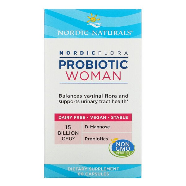 Nordic Naturals, Nordic Flora Probiotic, Woman, 15 Billion CFU, 60 Capsules 1 Nordic Naturals, Nordic Flora Probiotic, Woman, 15 Billion CFU, 60 Capsules