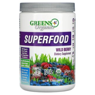 Greens Plus, Organics Superfood, Wild Berry, 8.46 oz (240 g)