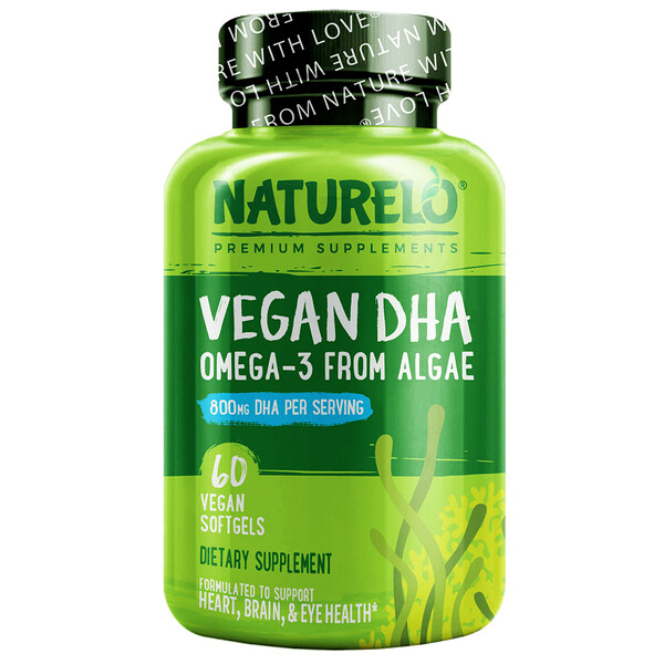 NATURELO, Vegan DHA, Omega-3 from Algae, 400 mg, 60 Vegan Softgels 1 NATURELO, Vegan DHA, Omega-3 from Algae, 400 mg, 60 Vegan Softgels