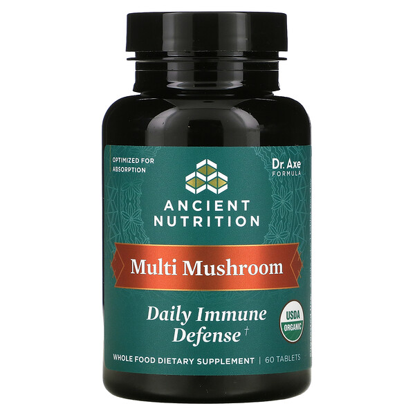 Dr Dr. Axe / Ancient Nutrition, Multi Mushroom, Daily Immune Defense, 60 Tablets