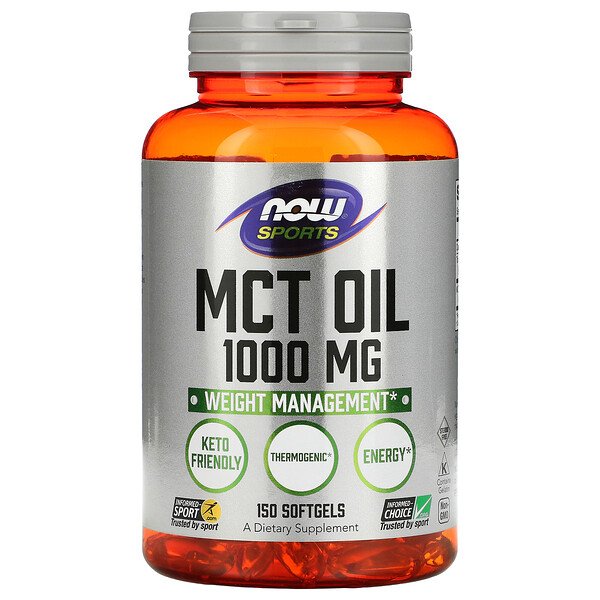 NOW Foods, Sports, MCT Oil, 1,000 mg, 150 Softgels 1 NOW Foods, Sports, MCT Oil, 1,000 mg, 150 Softgels