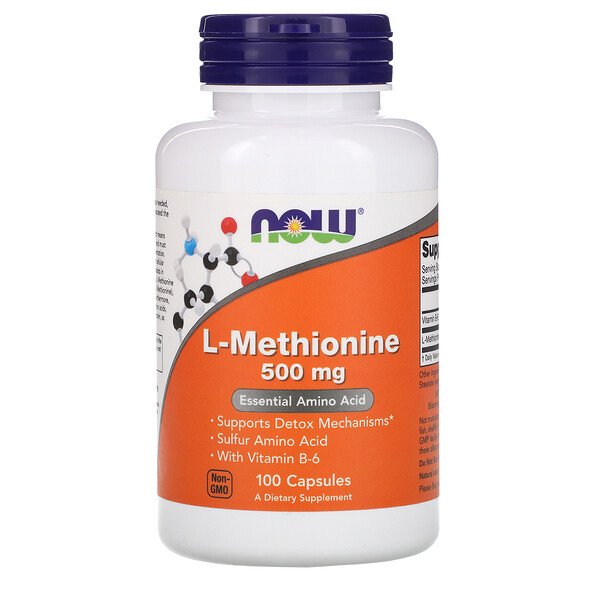 NOW Foods, L-Methionine, 500 mg, 100 Capsules 1 NOW Foods, L-Methionine, 500 mg, 100 Capsules
