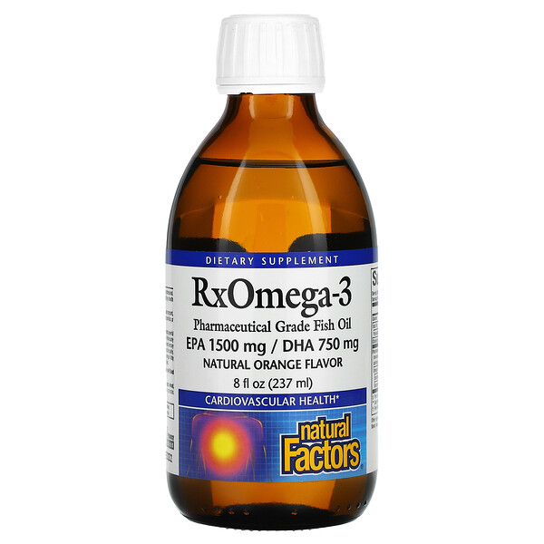 Natural Factors, RxOmega-3, Natural Orange, 8 fl oz (237 ml) 1 Natural Factors, RxOmega-3, Natural Orange, 8 fl oz (237 ml)