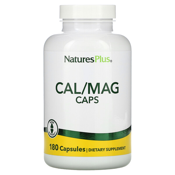 NaturesPlus, Cal/ Mag Caps, 180 Capsules 1 NaturesPlus, Cal/ Mag Caps, 180 Capsules