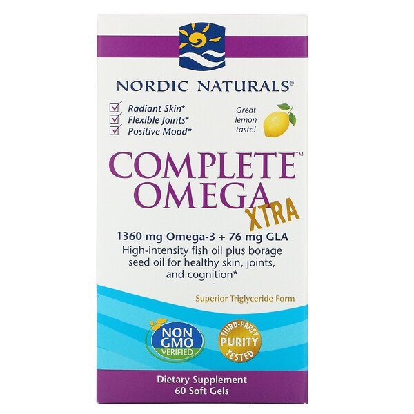 Nordic Naturals, Complete Omega Xtra, Lemon, 680 mg, 60 Soft Gels 1 Nordic Naturals, Complete Omega Xtra, Lemon, 680 mg, 60 Soft Gels