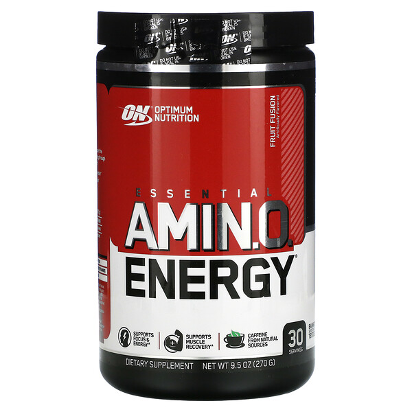 Optimum Nutrition, ESSENTIAL AMIN.O. ENERGY, Fruit Fusion, 9 Optimum Nutrition, ESSENTIAL AMIN.O. ENERGY, Fruit Fusion, 9.5 oz (270 g)
