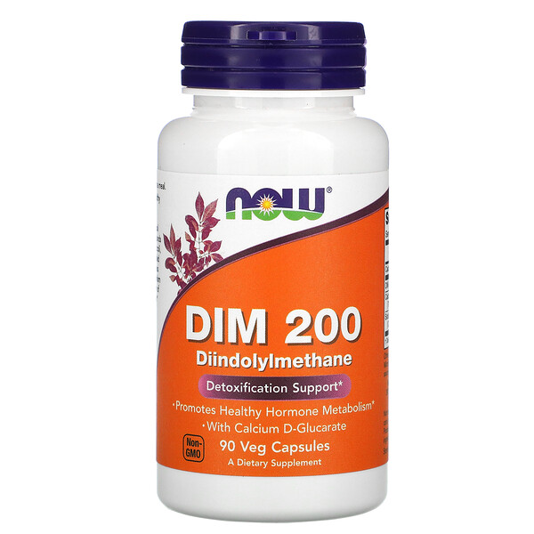 NOW Foods, DIM 200, 90 Veg Capsules 1 NOW Foods, DIM 200, 90 Veg Capsules