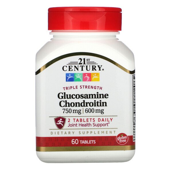 21st Century, Glucosamine / Chondroitin, Triple Strength, 750 mg / 600