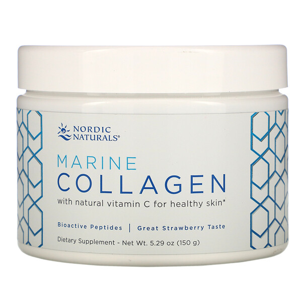Nordic Naturals, Marine Collagen, Strawberry, 5 Nordic Naturals, Marine Collagen, Strawberry, 5.29 oz (150 g)