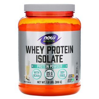 NOW Foods, Sports, Whey Protein Isolate, Creamy Vanilla, 1.8 lbs (816 g)
