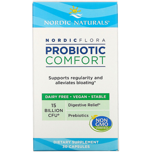 Nordic Naturals, Nordic Flora Probiotic, Comfort, 15 Billion CFU, 30 Capsules 1 Nordic Naturals, Nordic Flora Probiotic, Comfort, 15 Billion CFU, 30 Capsules