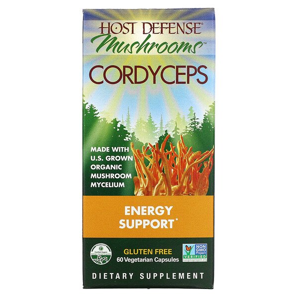 Fungi Perfecti, Host Defense Mushrooms, Cordyceps, Energy Support, 60 Vegetarian Capsules 1 Fungi Perfecti, Host Defense Mushrooms, Cordyceps, Energy Support, 60 Vegetarian Capsules