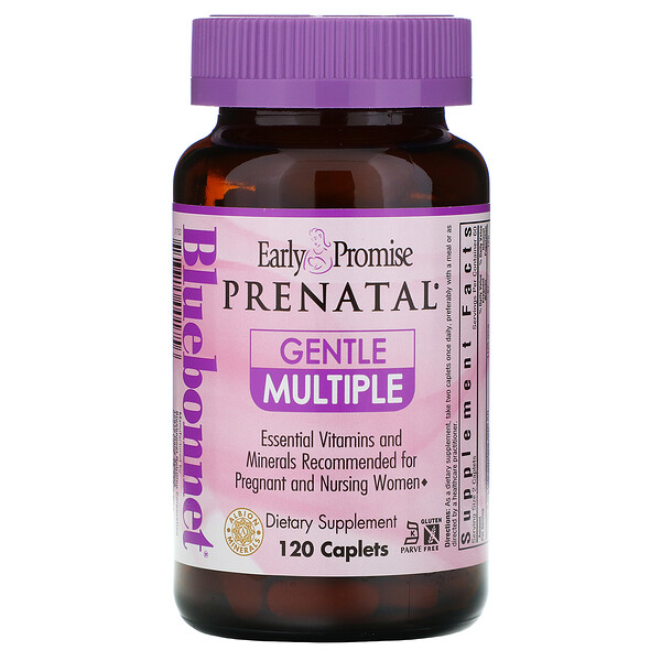 Bluebonnet Nutrition, Early Promise, Prenatal, Gentle Multiple, 120 Caplets 1 Bluebonnet Nutrition, Early Promise, Prenatal, Gentle Multiple, 120 Caplets