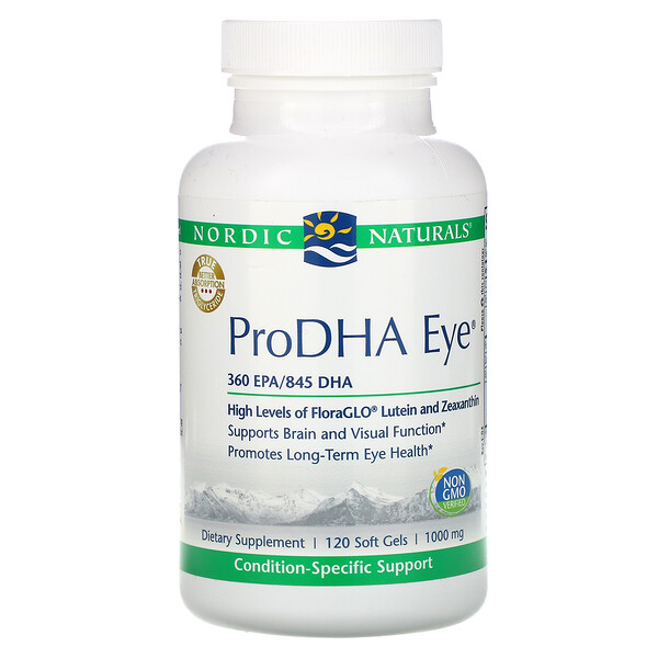 Nordic Naturals, ProDHA Eye, 1,000 mg, 120 Softgels 1 Nordic Naturals, ProDHA Eye, 1,000 mg, 120 Softgels