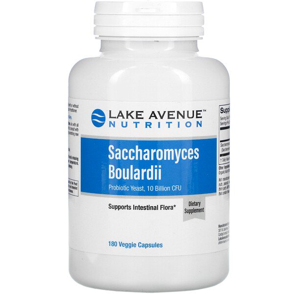 Lake Avenue Nutrition, Saccharomyces Boulardii, Probiotic Yeast, 10 Billion CFU, 180 Veggie Capsules 1 Lake Avenue Nutrition, Saccharomyces Boulardii, Probiotic Yeast, 10 Billion CFU, 180 Veggie Capsules