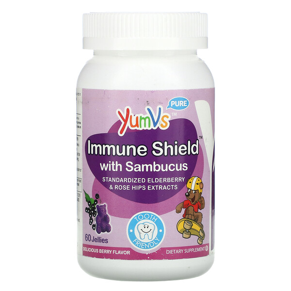 YumV's, Immune Shield with Sambucus, Berry, 60 Jellies 1 YumV's, Immune Shield with Sambucus, Berry, 60 Jellies