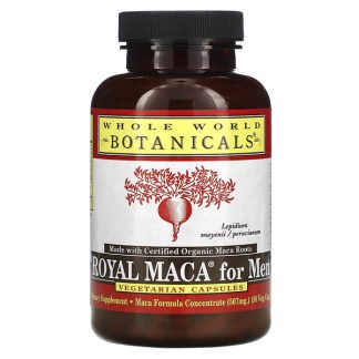 Whole World Botanicals, Royal Maca for Men, Gelatinized, 500 mg, 180 Vegetarian Capsules
