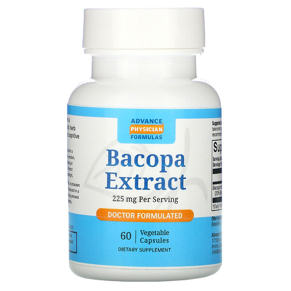 Advance Physician Formulas, Bacopa Extract, 225 mg, 60 Vegetable Capsules 1 Advance Physician Formulas, Bacopa Extract, 225 mg, 60 Vegetable Capsules