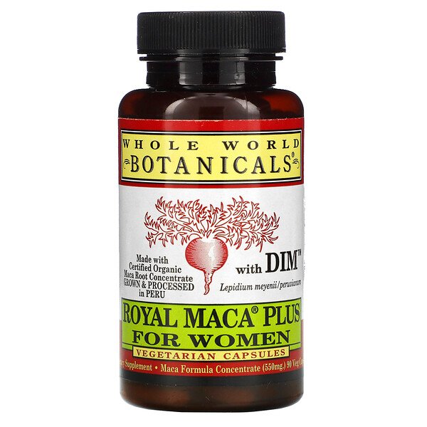 Whole World Botanicals, Royal Maca Plus For Women, 550 mg, 90 Veggie Caps 1 Whole World Botanicals, Royal Maca Plus For Women, 550 mg, 90 Veggie Caps