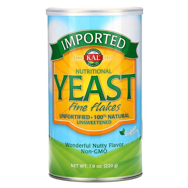 KAL, Imported Nutritional Yeast, Fine Flakes, 7 KAL, Imported Nutritional Yeast, Fine Flakes, 7.8 oz (220 g)