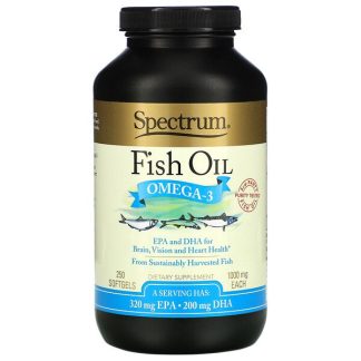 Spectrum Essentials, Fish Oil, Omega-3, 1,000 mg, 250 Softgels