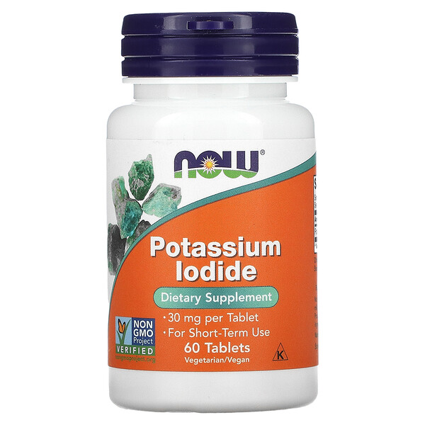 NOW Foods, Potassium Iodide, 30 mg, 60 Tablets 1 NOW Foods, Potassium Iodide, 30 mg, 60 Tablets