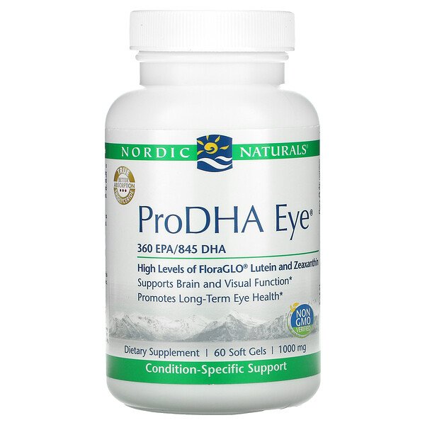 Nordic Naturals, ProDHA Eye, 500 mg, 60 Soft Gels 1 Nordic Naturals, ProDHA Eye, 500 mg, 60 Soft Gels